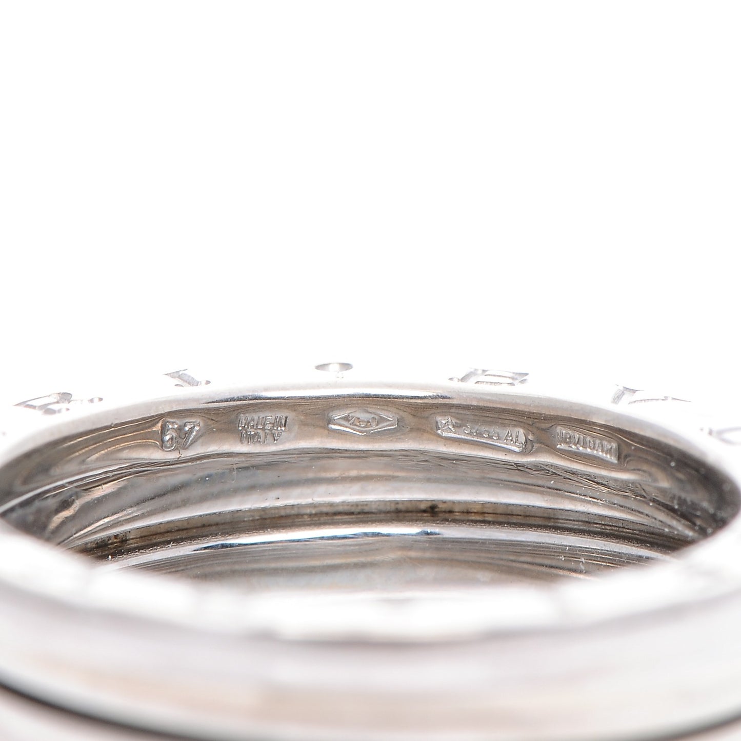 18K White Gold B.Zero1 Four-Band Ring 57 8