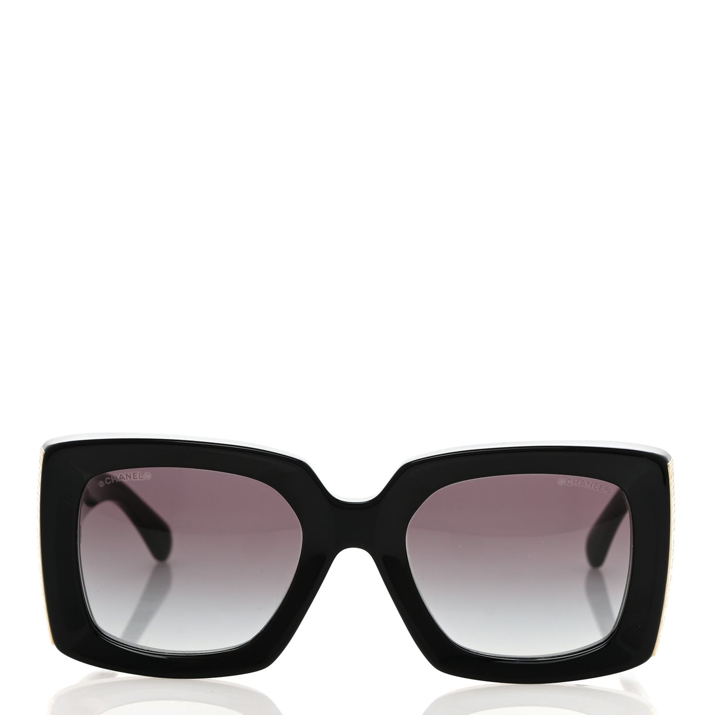 Acetate Rectangle Sunglasses 5435 Black