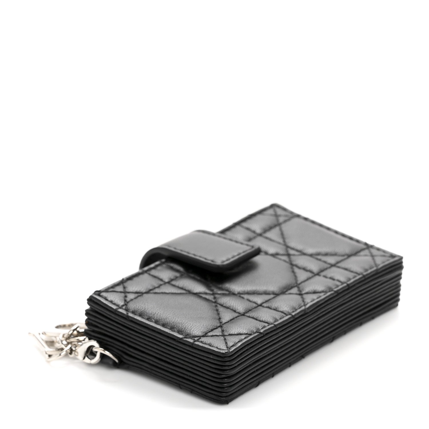 Christian Dior Lambskin Cannage Lady Dior 5-Gusset Card Holder Black 4 of 10