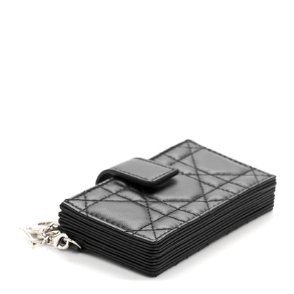Christian Dior Lambskin Cannage Lady Dior 5-Gusset Card Holder Black 4 of 10