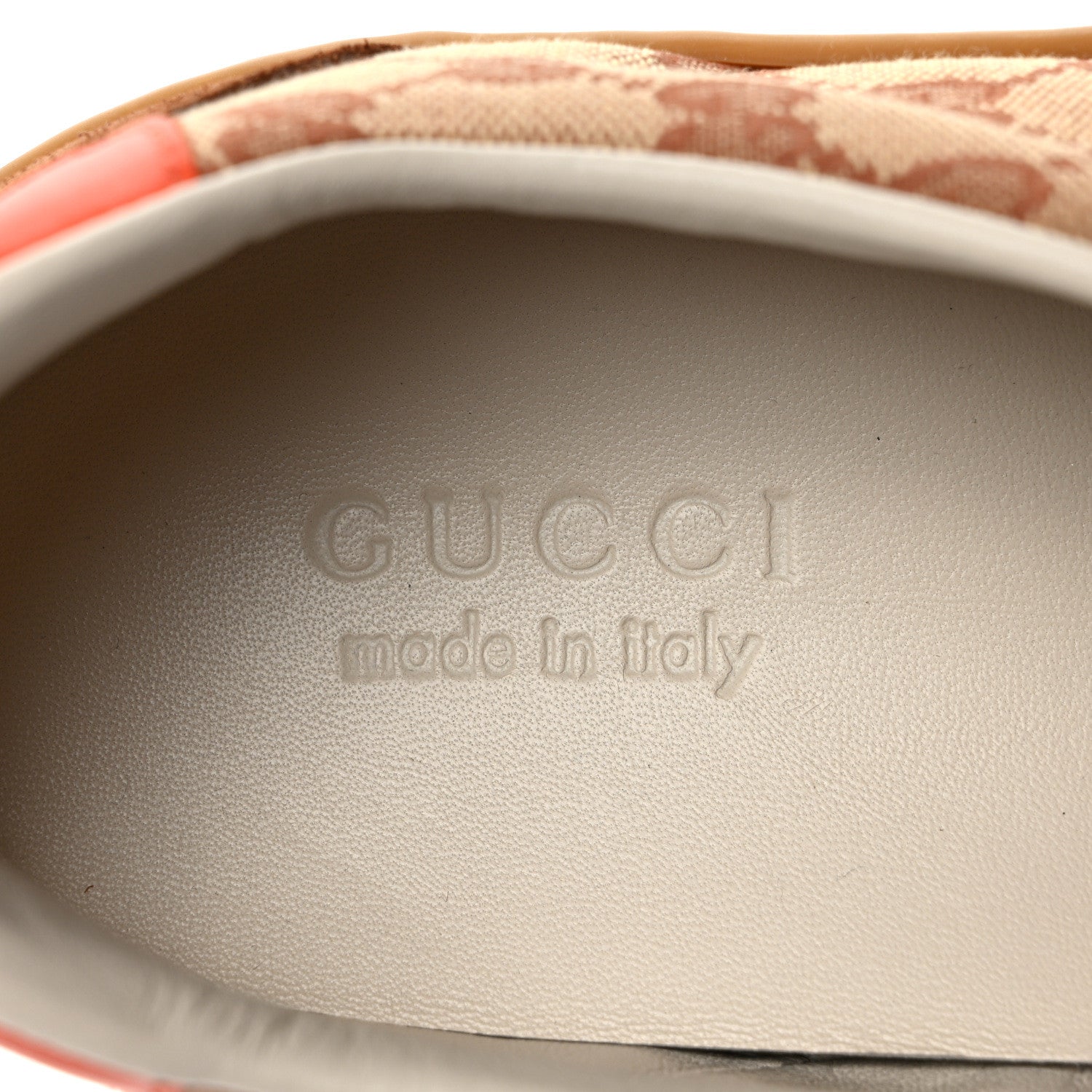 Gucci GG Monogram Suede Web Mens G74 Sneakers 12 Beige Ruggine Cuir 7 of 9