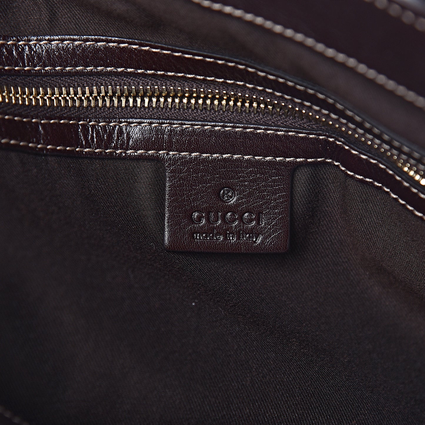 Calfskin Large Britt Shoulder Bag Dark Brown