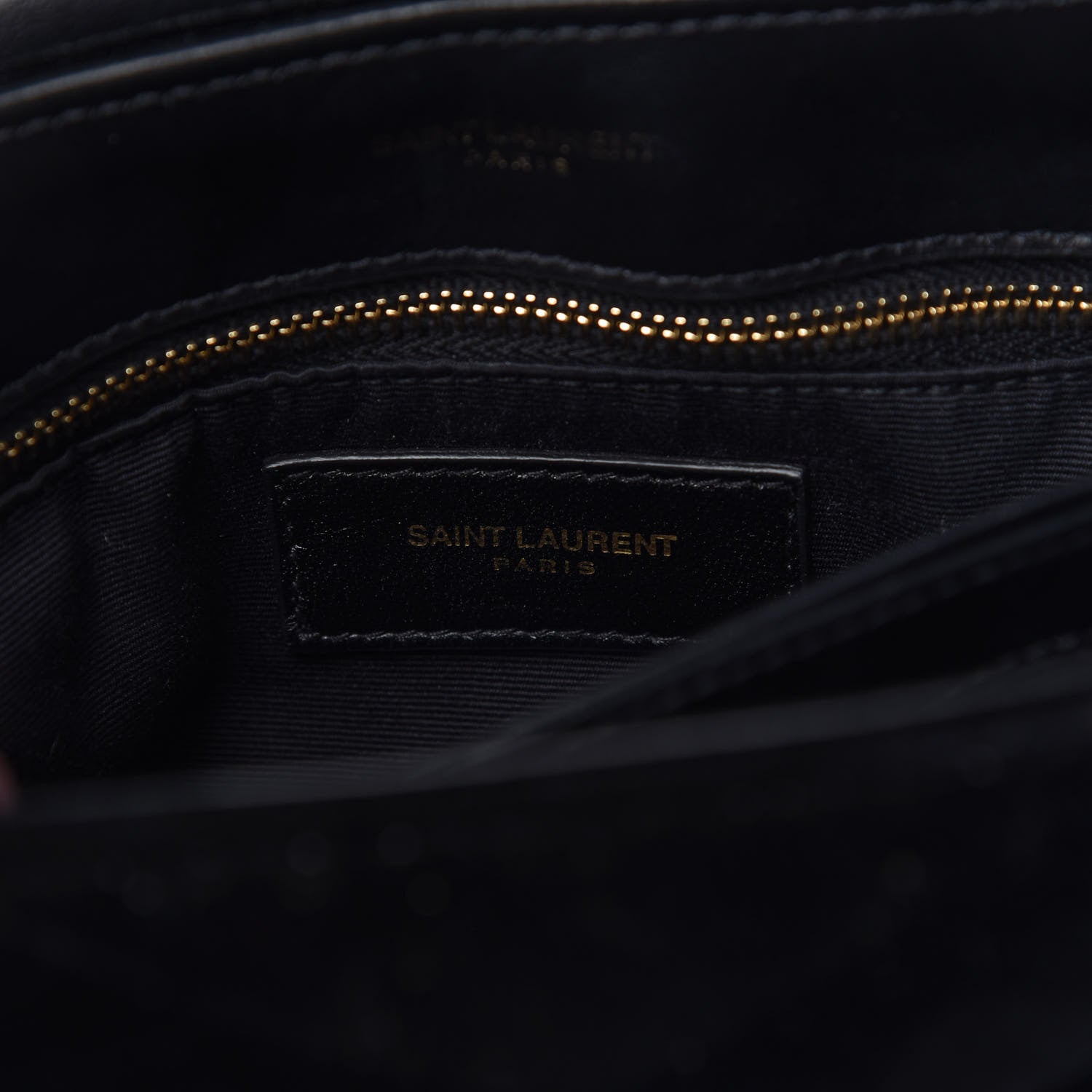 Saint Laurent Velvet Y Quilted Monogram Toy Loulou Chain Satchel French Black 8 of 10