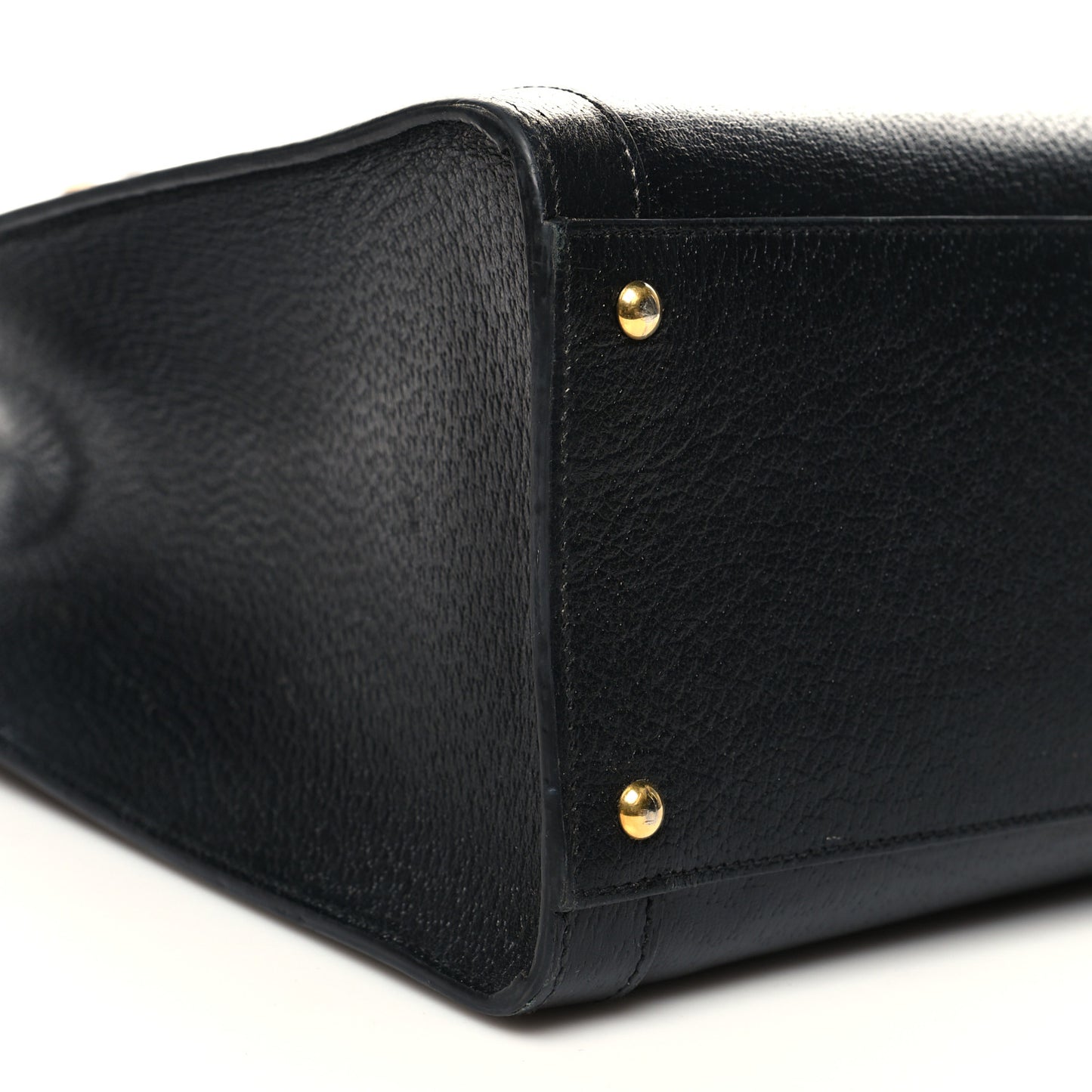 Textured Dollar Calfskin Web Medium Diana Tote Bag Black Dusty Grey