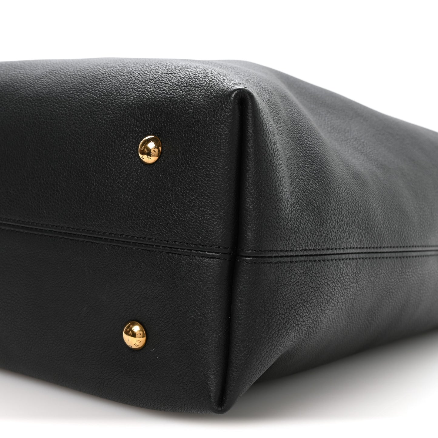Grained Calfskin Low Key Hobo MM Black