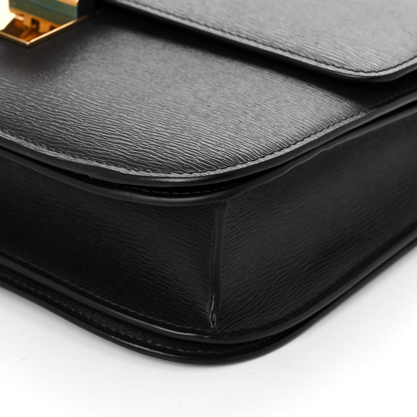 Liege Calfskin Medium Classic Box Flap Bag Black