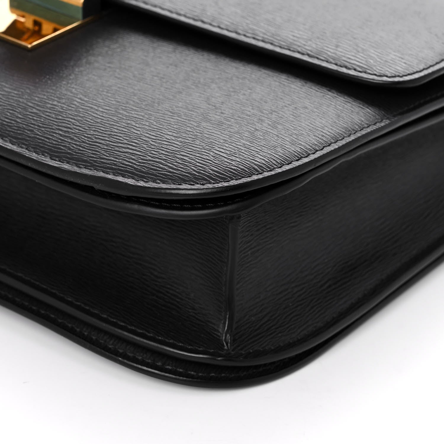 Celine Liege Calfskin Medium Classic Box Flap Bag Black 8 of 12