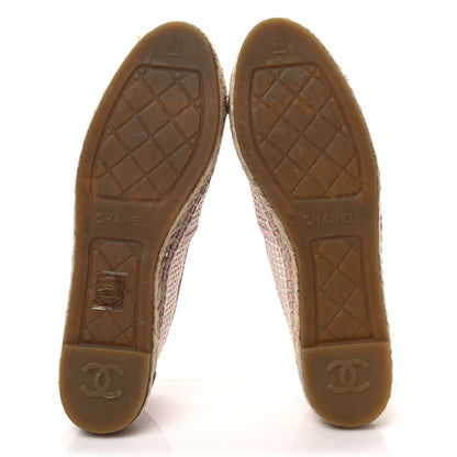 Chanel Mesh Lambskin CC Espadrilles 41 Light Pink Beige 5 of 9