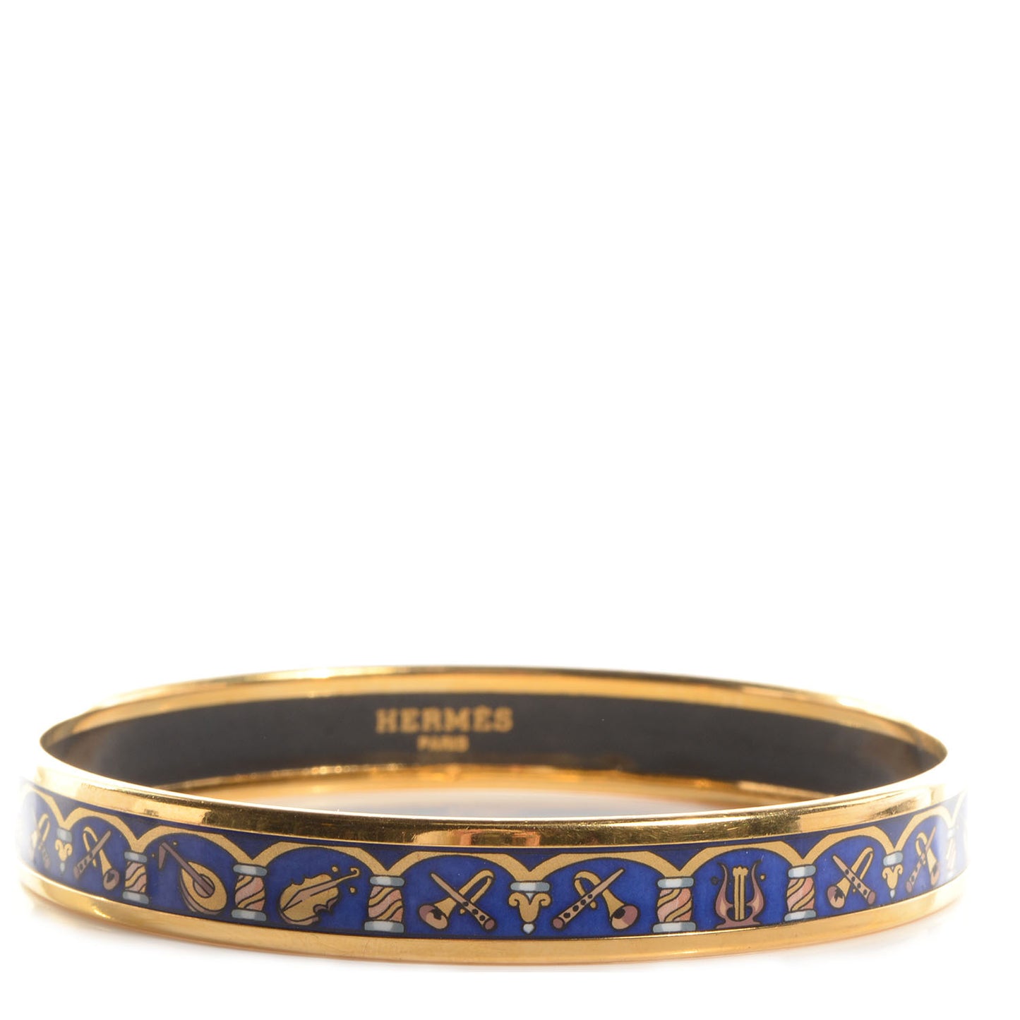 Enamel Printed Musical Instruments Narrow Bracelet 70