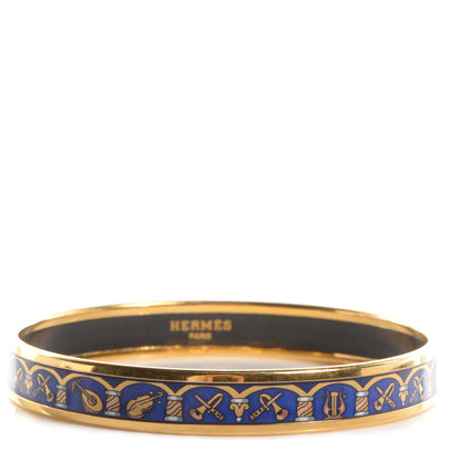 Hermes Enamel Printed Musical Instruments Narrow Bracelet 70 1 of 6