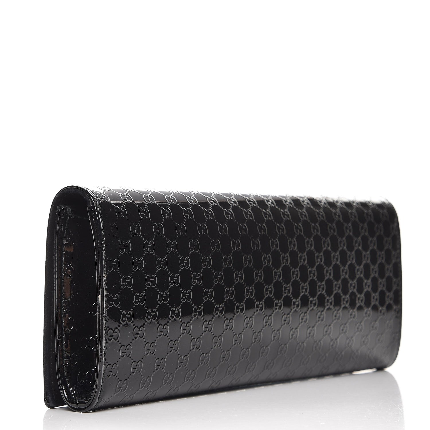 Gucci Patent Microguccissima Small Broadway Clutch Black 3 of 8