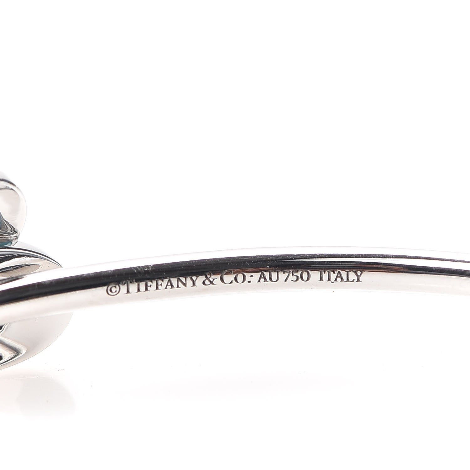 Tiffany 18K White Gold Diamond Bow Cuff Bracelet 4 of 5