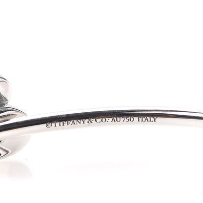 Tiffany 18K White Gold Diamond Bow Cuff Bracelet 4 of 5