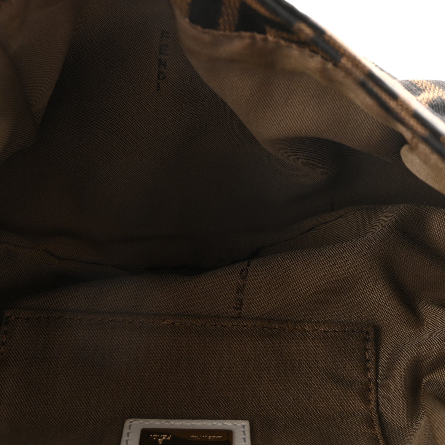 Fendi Zucca Cuoio Lucido Small Chef Shoulder Bag Tobacco White 5 of 9