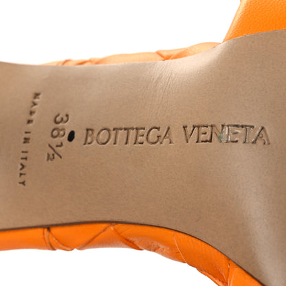 Bottega Veneta Nappa Maxi Intrecciato Lido 90mm Mule Sandals 38.5 Tangerine 8 of 11