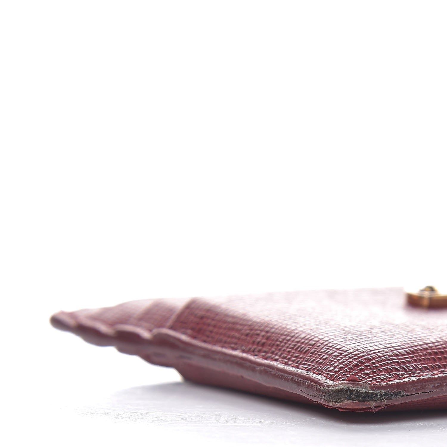 Fendi Vitello Elite Card Holder Rosso Scuro Ciliegia 6 of 11