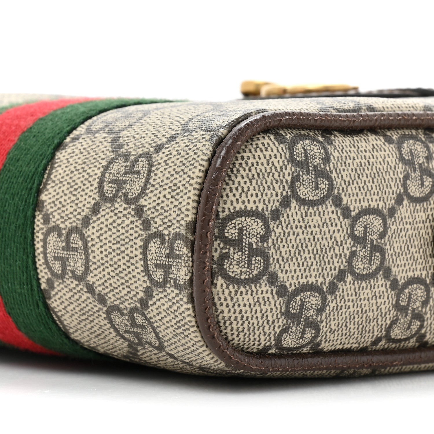 Gucci GG Supreme Monogram Web Mini Ophidia Messenger Brown 8 of 13