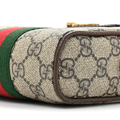 Gucci GG Supreme Monogram Web Mini Ophidia Messenger Brown 8 of 13