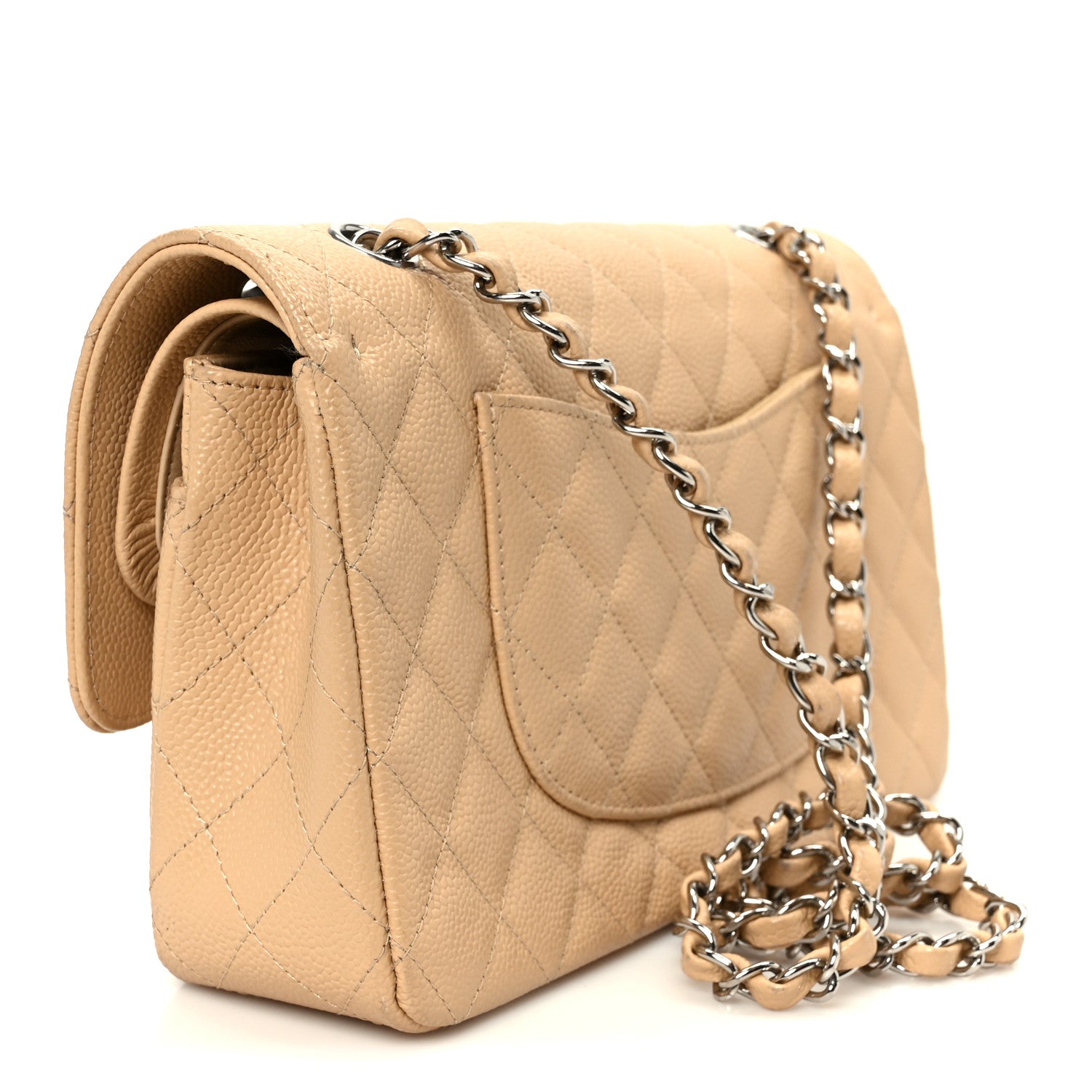 Chanel Caviar Quilted Medium Double Flap Beige 3 of 11