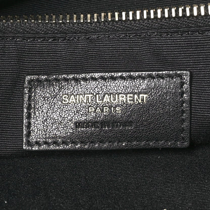 Saint Laurent Canvas Calfskin Leopard Print Rive Gauche Noe Tote Natural Black 6 of 12