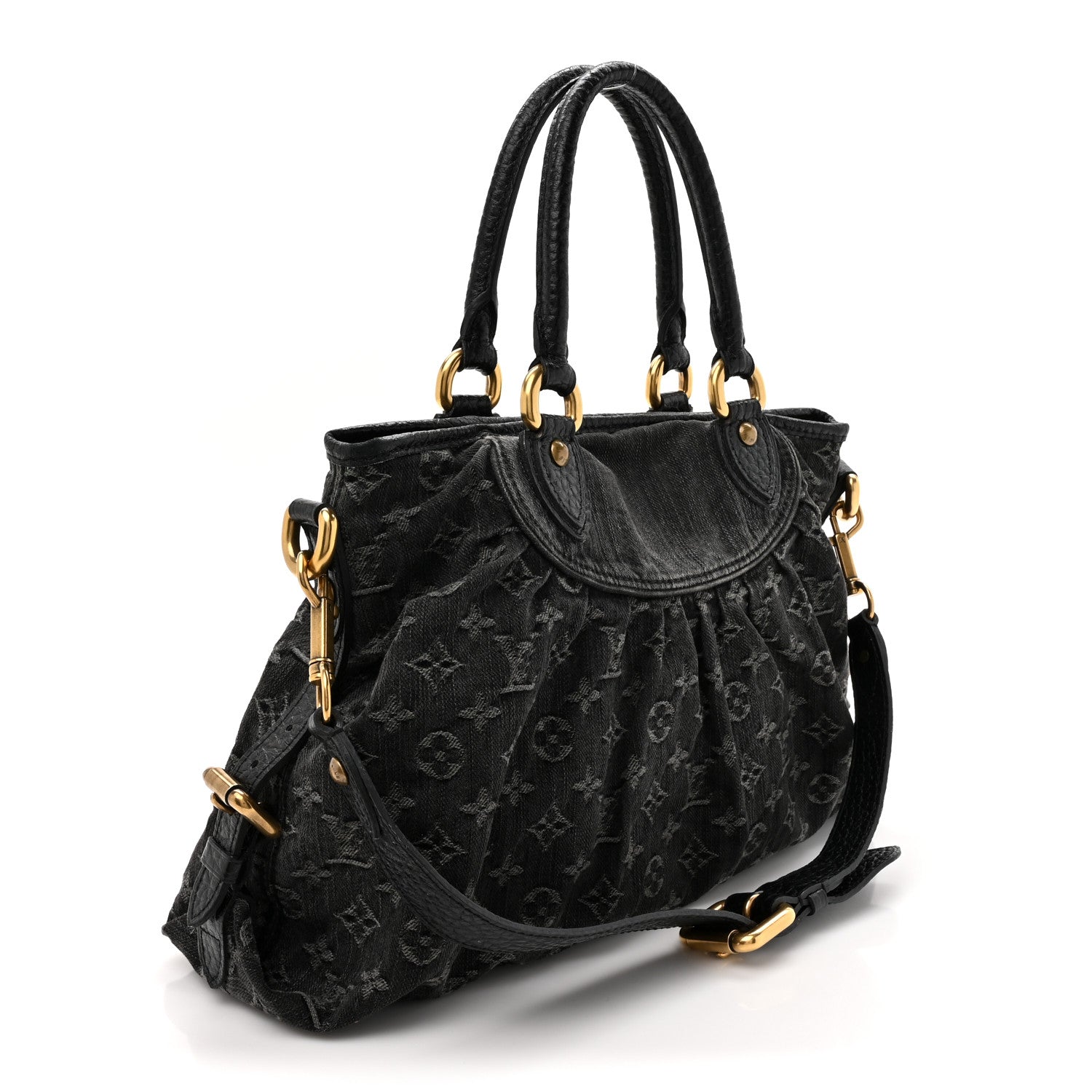 Louis Vuitton Denim Neo Cabby MM Black 3 of 13