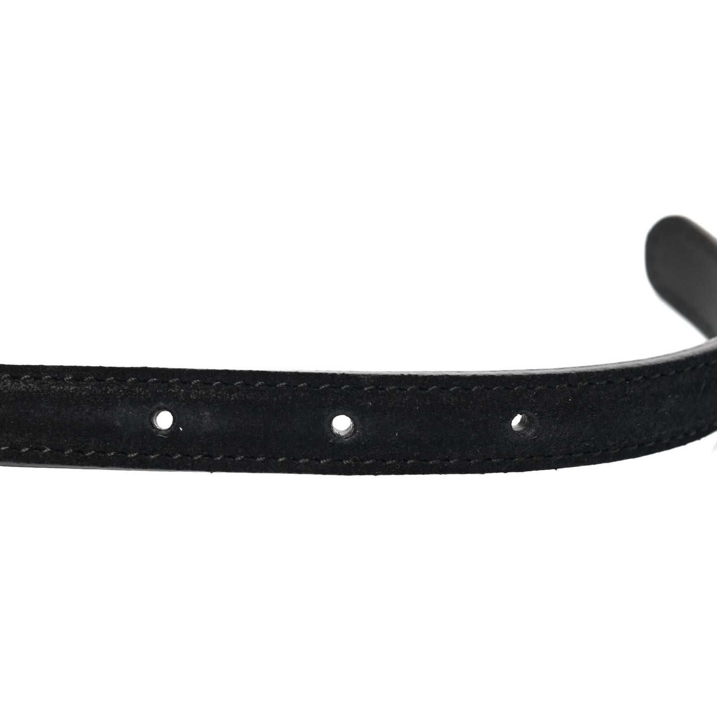Suede Calfskin Torchon Double G 15mm Belt 85 34 Black