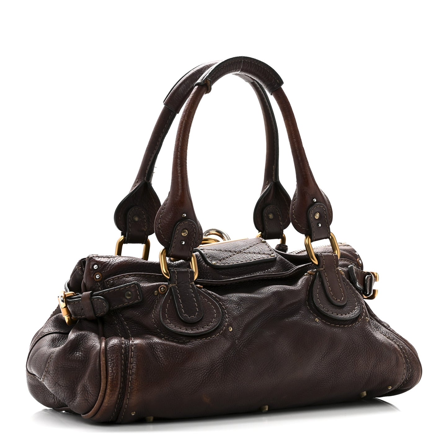 Calfskin Medium Paddington Satchel Chocolate