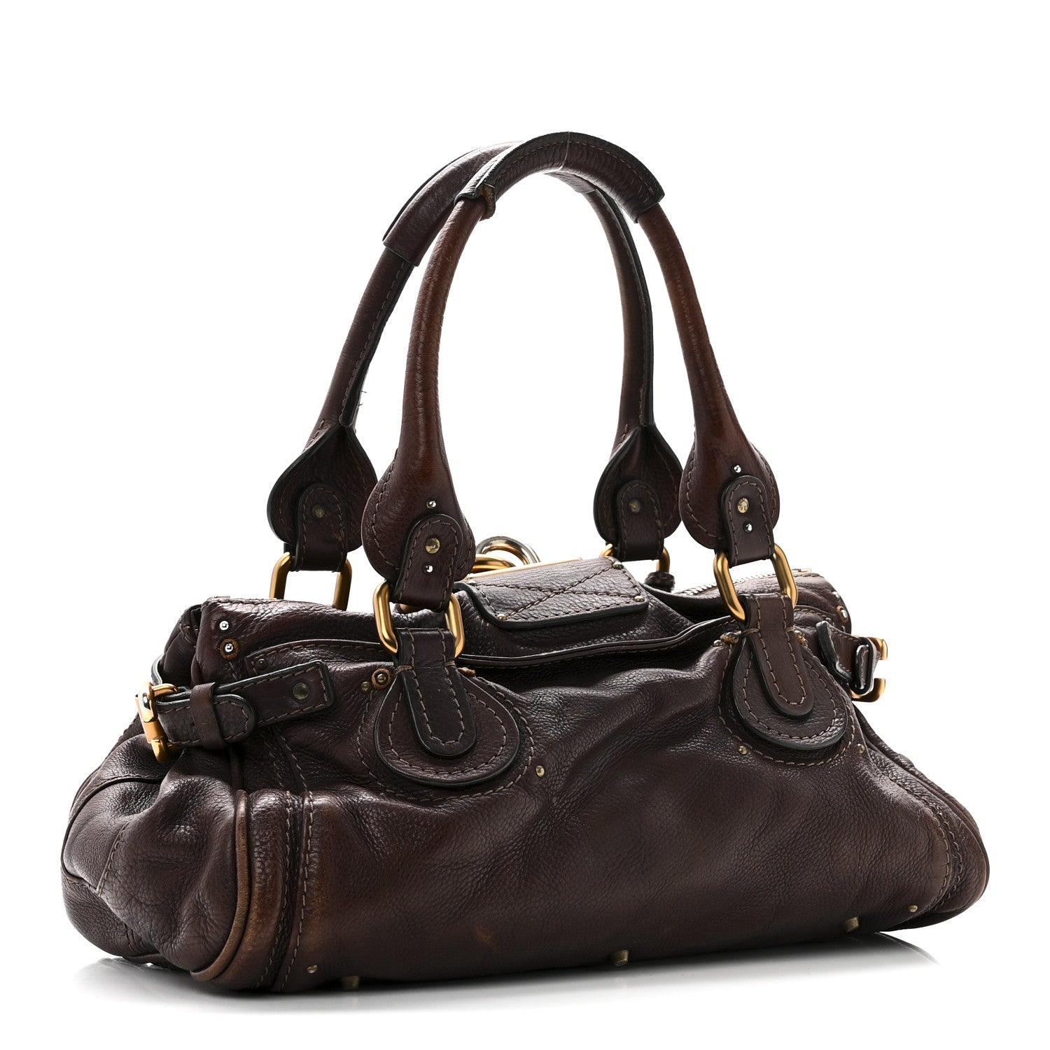 Chloe Calfskin Medium Paddington Satchel Chocolate 3 of 10