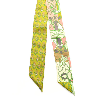 Hermes Silk Coup De Fouet Au Bloc Twilly Vert Peche Chartreuse 2 of 4