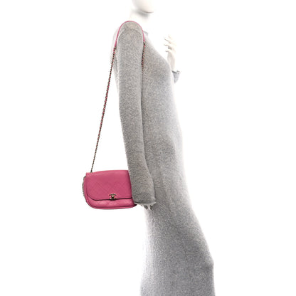 Chanel Goatskin Stitched Casual Trip Single Flap Pink 2 of 11