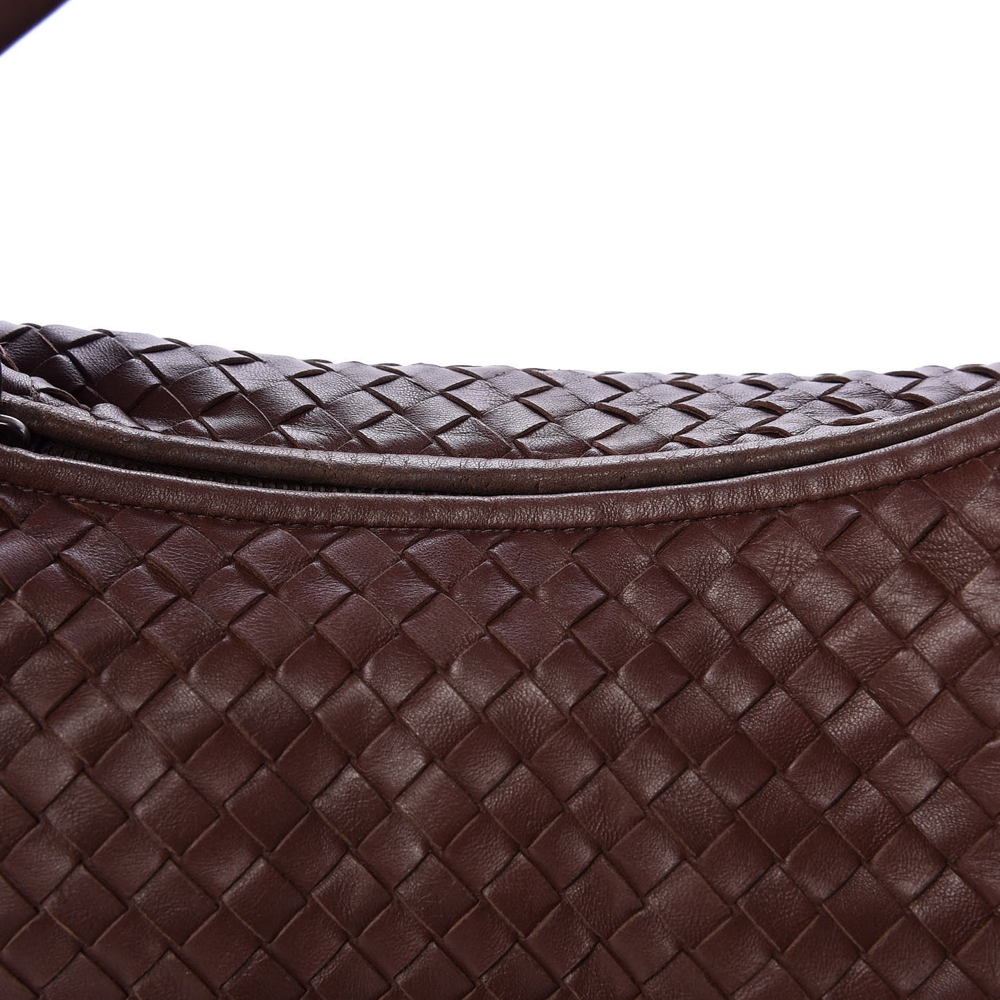 Nappa Intrecciato Medium Belly Veneta Hobo Truffle