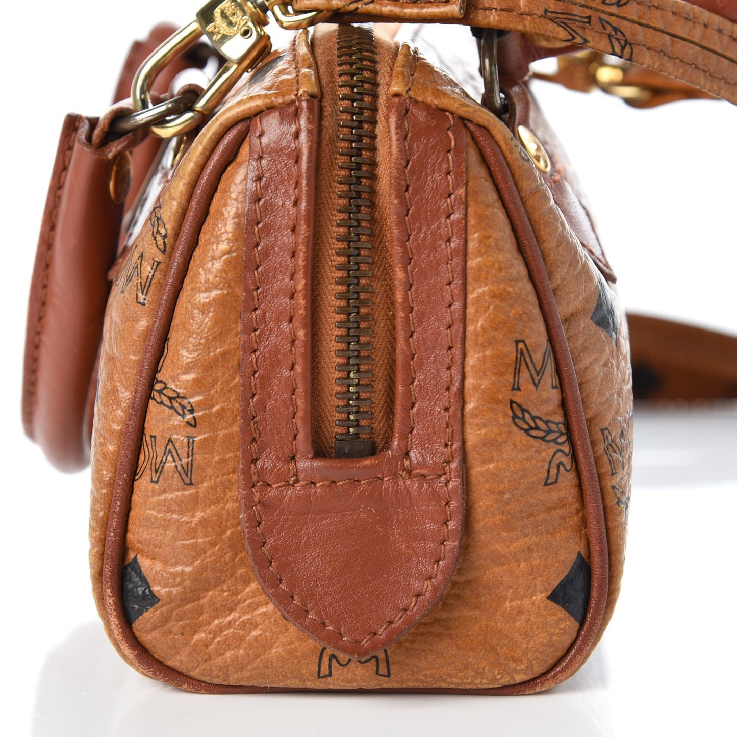 Visetos Mini Boston Bag Cognac