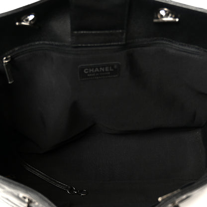 Chanel Calfskin Quilted Large CC Shopping Tote Black 5 of 10