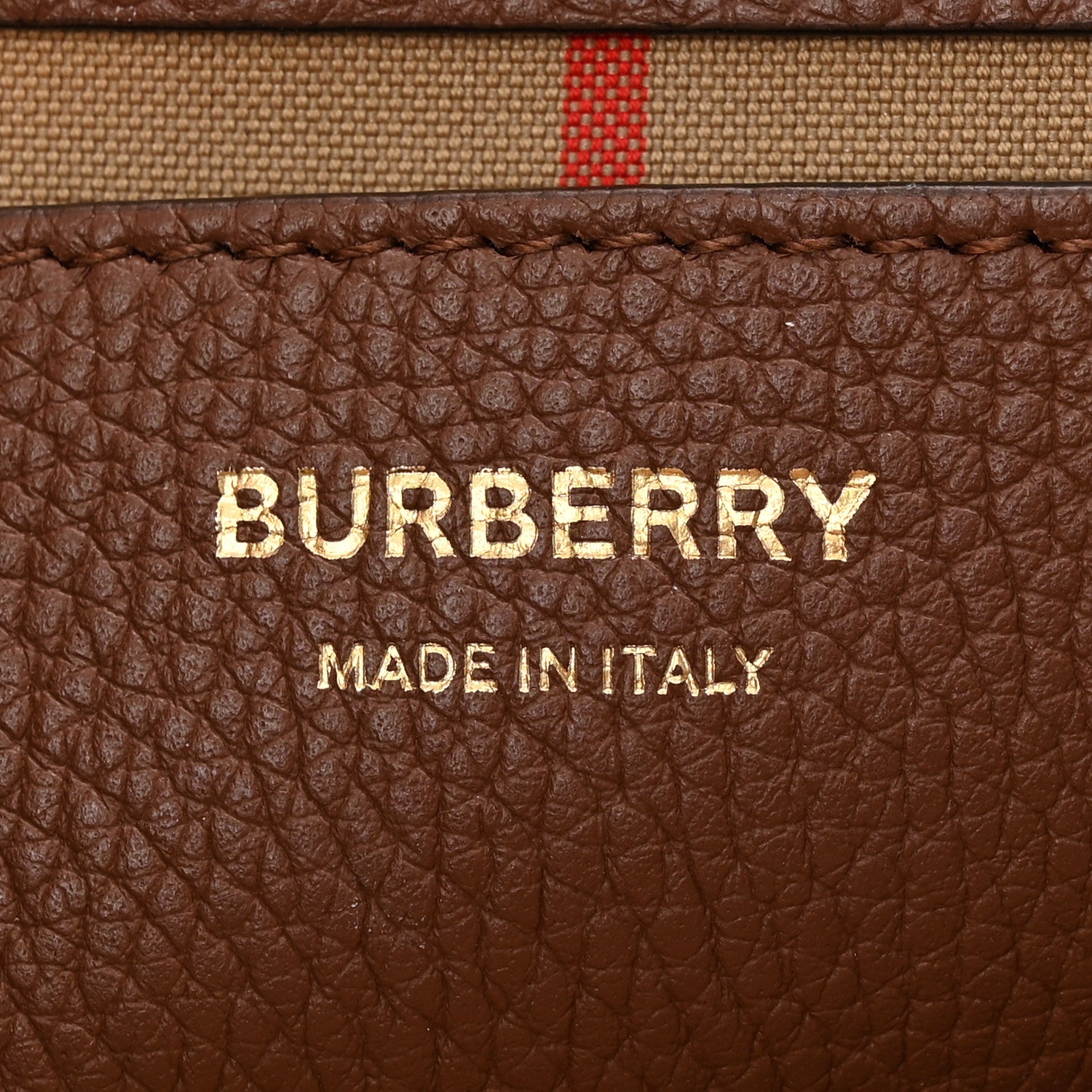 Burberry Calfskin Vintage Check Note Crossbody Bag Tan 6 of 13
