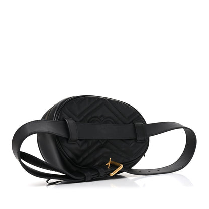 Gucci Calfskin Matelasse GG Marmont Belt Bag Black 3 of 10