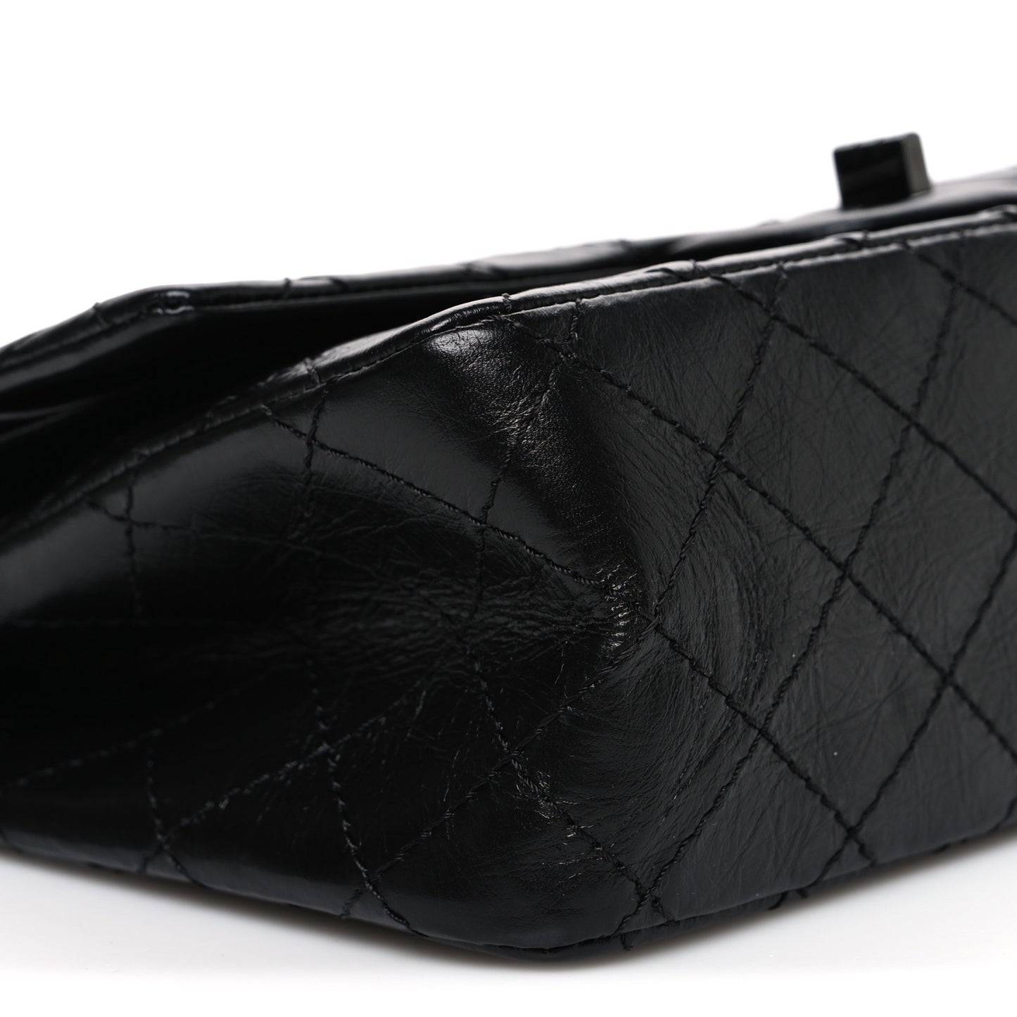 Aged Calfskin Quilted 2.55 Reissue 225 Flap So Black