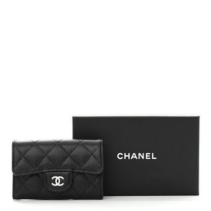Chanel Caviar Quilted Flap Card Holder Wallet Black 9 of 9