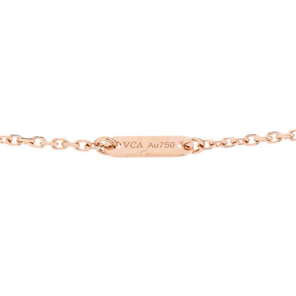 Van Cleef & Arpels 18K Rose Gold Sweet Alhambra Pendant Necklace 5 of 7