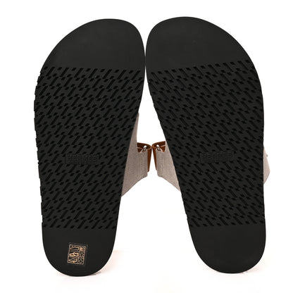 Hermes Toile De Coton Veau Lisse Mens Chypre Sandals 42.5 Prunoir Naturel 5 of 8