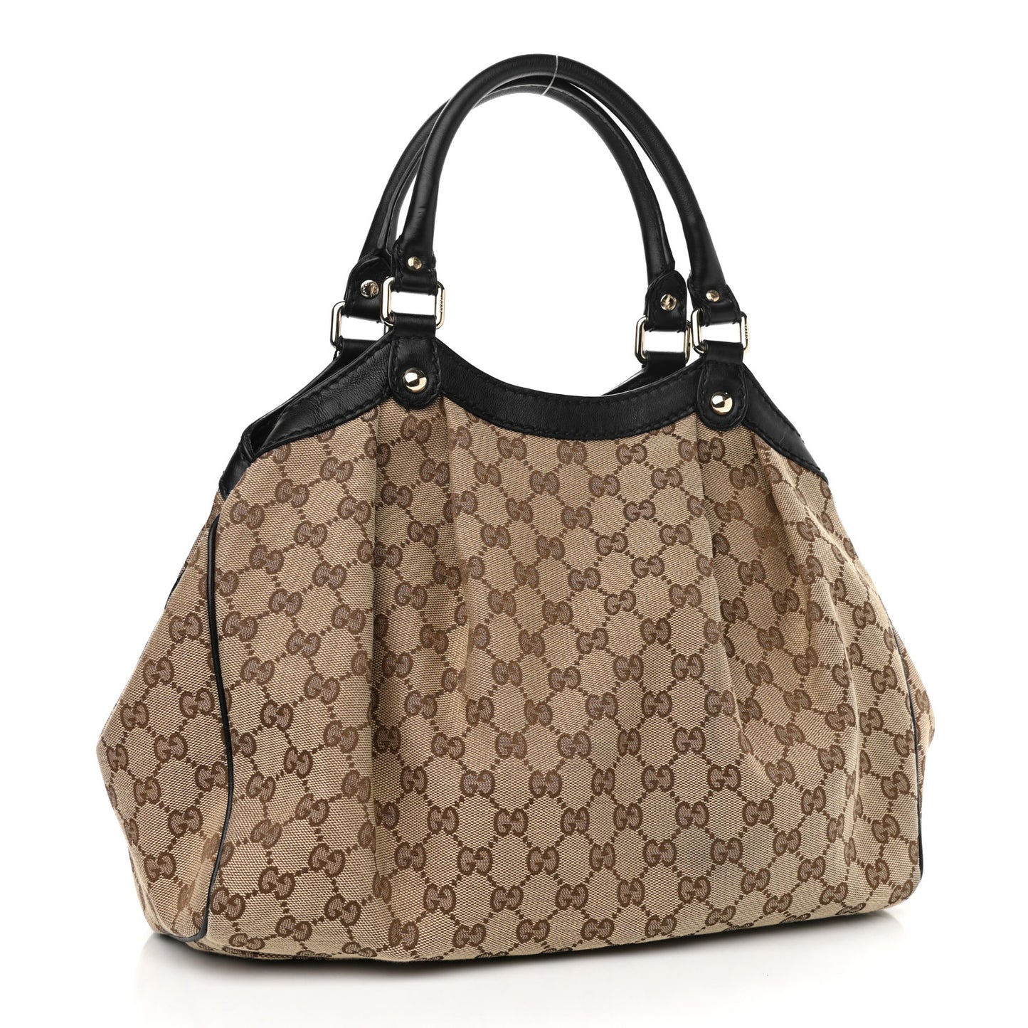 Monogram Medium Sukey Tote Beige Ebony Black