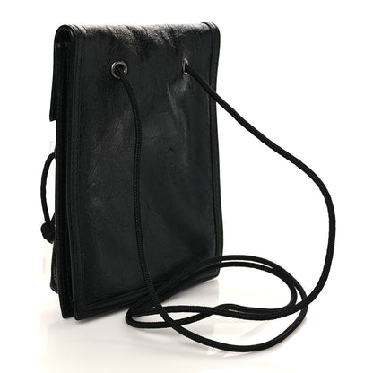 Balenciaga Agneau Arena Small Explorer Crossbody Pouch Black 3 of 6