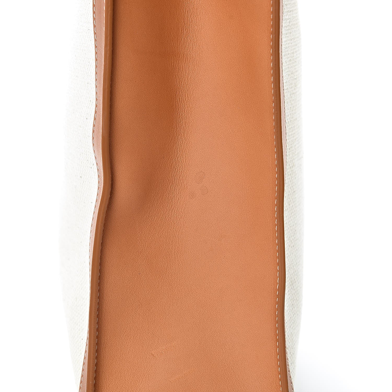 Celine Canvas Calfskin Vertical Cabas Natural Tan 15 of 19