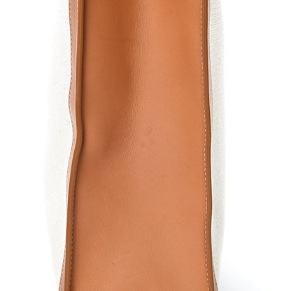 Celine Canvas Calfskin Vertical Cabas Natural Tan 15 of 19
