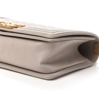 Chanel Caviar Quilted Medium Boy Flap Grey 7 of 11