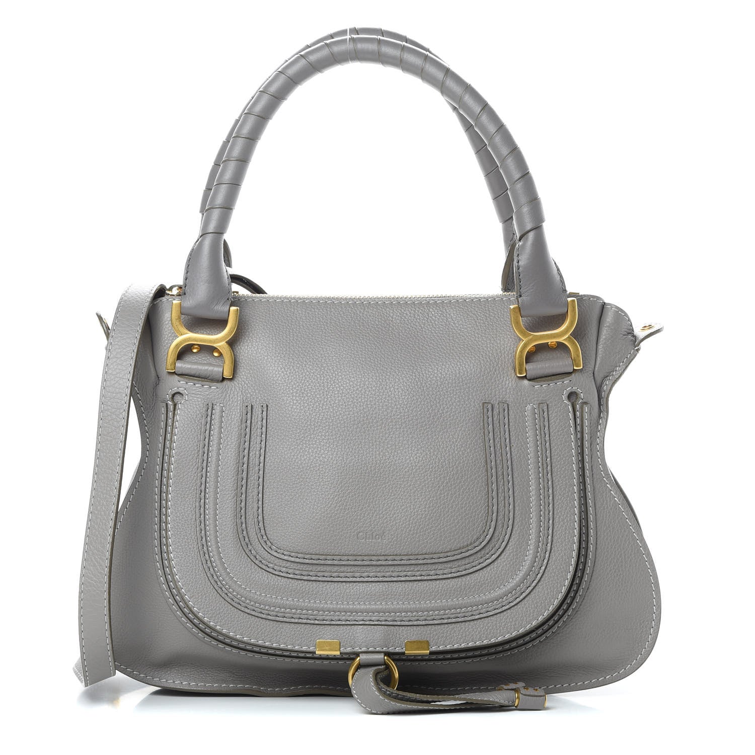 Chloe Calfskin Medium Marcie Satchel Cashmere Grey 1 of 10
