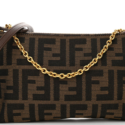 Fendi Zucca Vitello Elite Mini Pouch Crossbody Tobacco 8 of 14