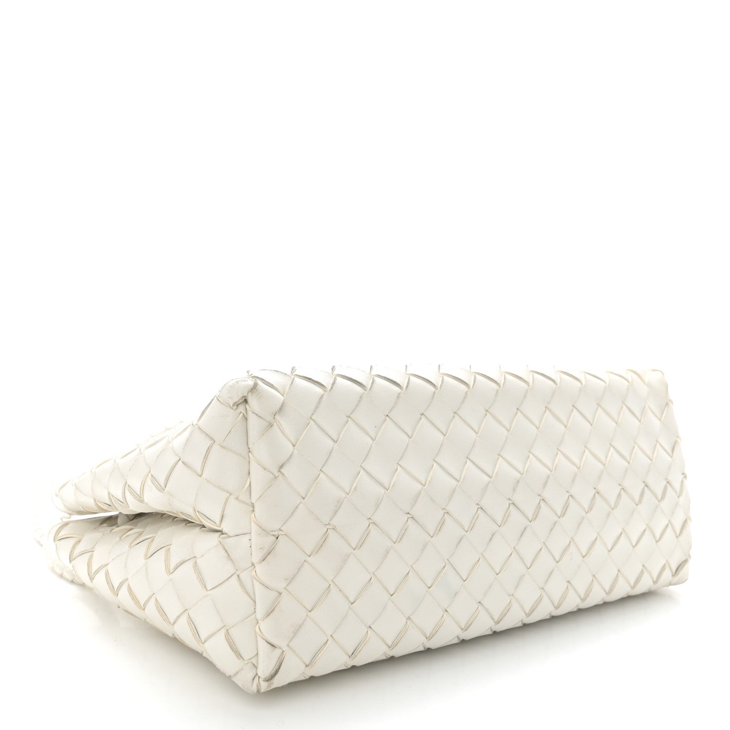 Bottega Veneta Nappa Intrecciato Small East West Andiamo Shoulder Bag White 4 of 12