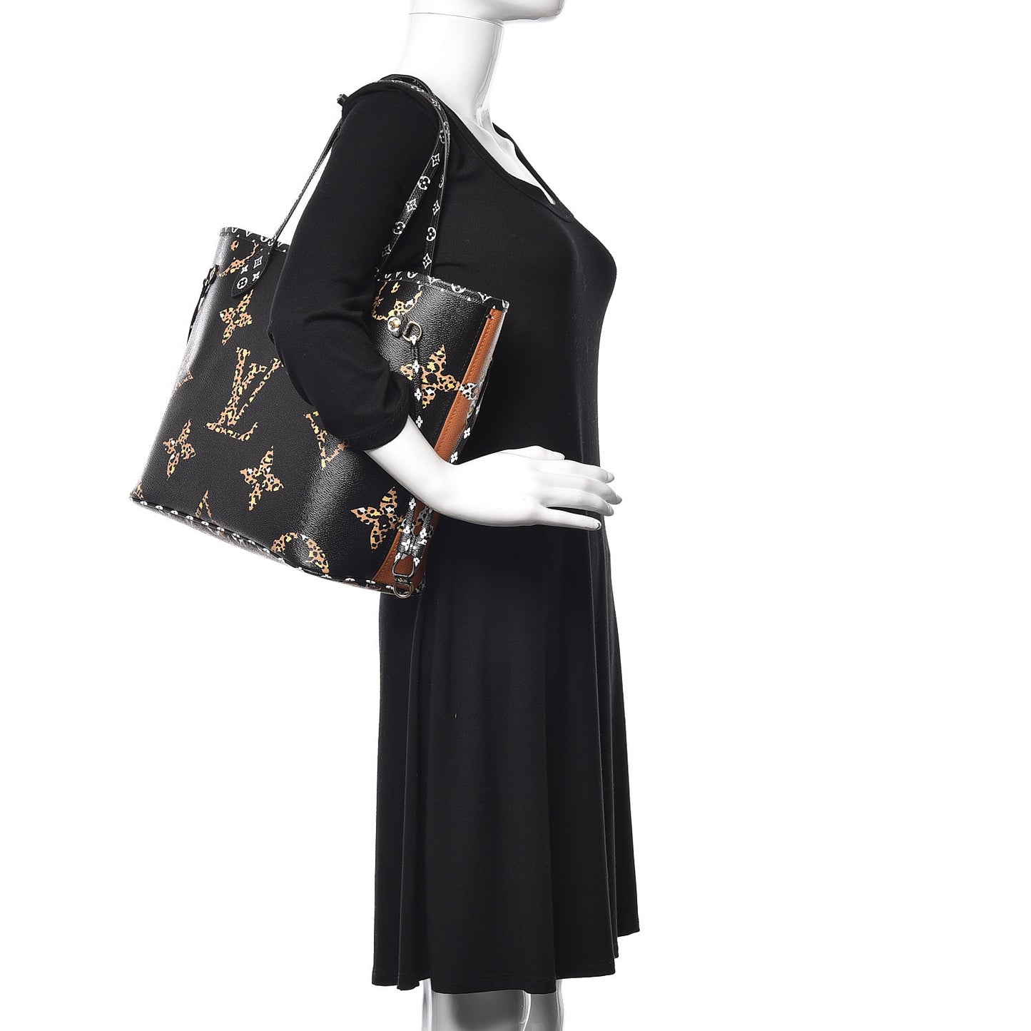 Monogram Giant Jungle Neverfull MM Black