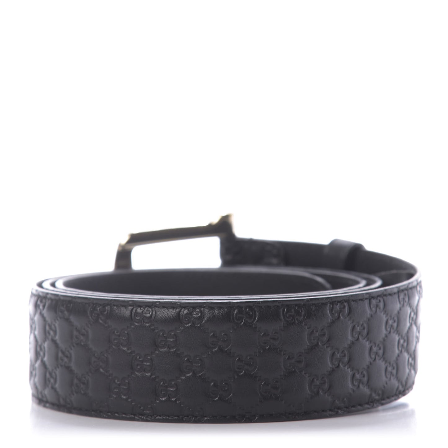 Soft Microguccissima Margaux Calfskin Belt 105 42 Black