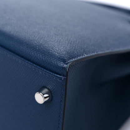 Hermes Epsom Kelly Sellier 28 Bleu De Malte 11 of 17